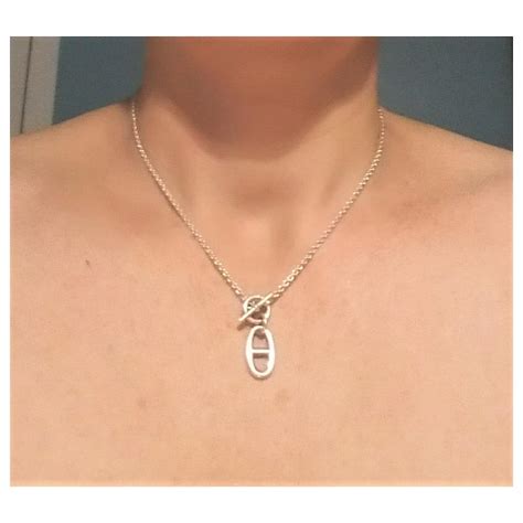 collier maille marine hermès